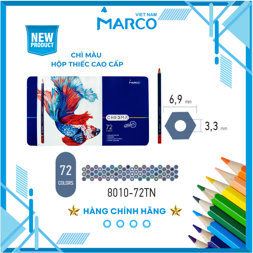 Marco Raffine 36 màu (Hộp thiếc - chì nước) – THEARTSHOP.VN